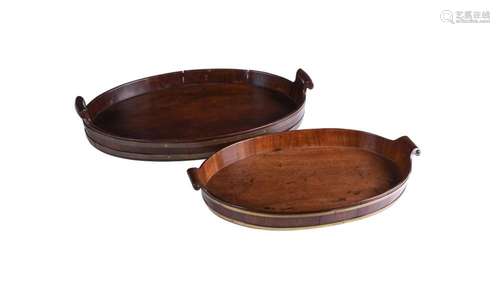 A GEORGE III MAHOGANY TRAY