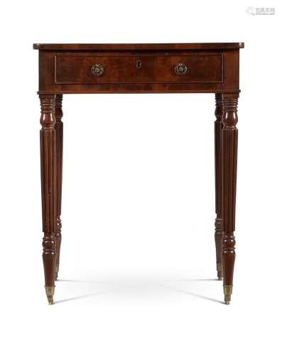 A GEORGE IV MAHOGANY SIDE OR CHAMBER TABLE, IN THE MANNER OF...