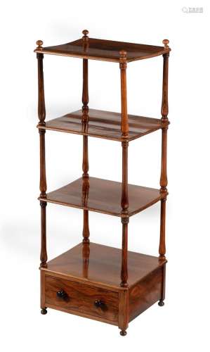 Y A WILLIAM IV ROSEWOOD FOUR TIER WHATNOT