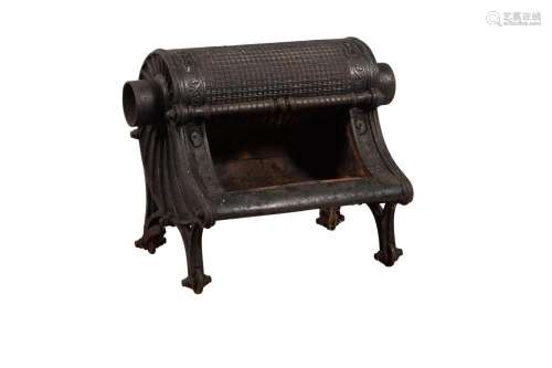 A VICTORIAN CAST IRON WOOD BURNING STOVE OR 'NAUTILUS GR...