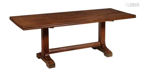 AN OAK REFECTORY TABLE