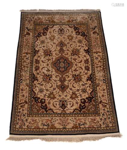 A SILK RUG IN PERSIAN TASTE