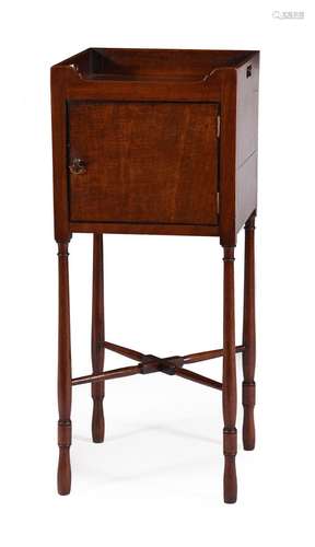 A GEORGE III MAHOGANY NIGHT COMMODE