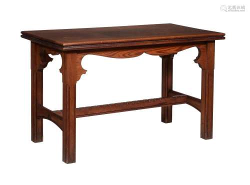 A PITCH PINE AND OAK ALTAR TABLE