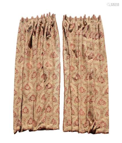 TWO PAIRS OF CURTAINS IN VICTORIAN TASTE