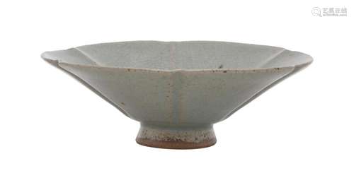 λ CHARLES VYSE (1882-1971); A CELADON GLAZED FLORIFORM BOWL