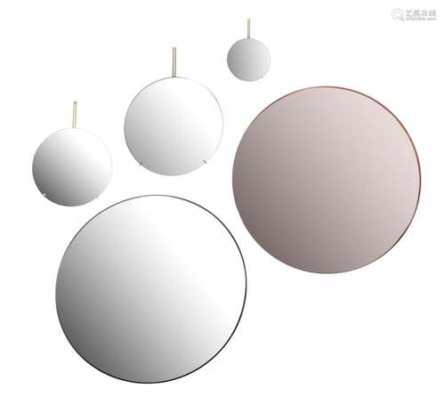 A GROUP OF THREE MODERN CIRCULAR MIRRORS