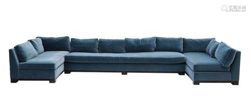 A THREE PART U-SHAPED SOFA