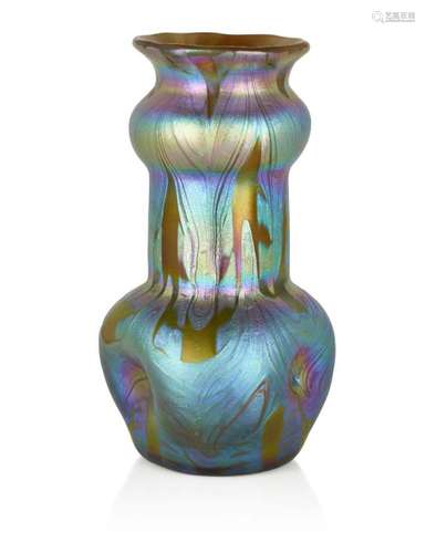 LOETZ (AUSTRIAN), AN IRIDESCENT PHAENOMEN GLASS VASE, C.1900...