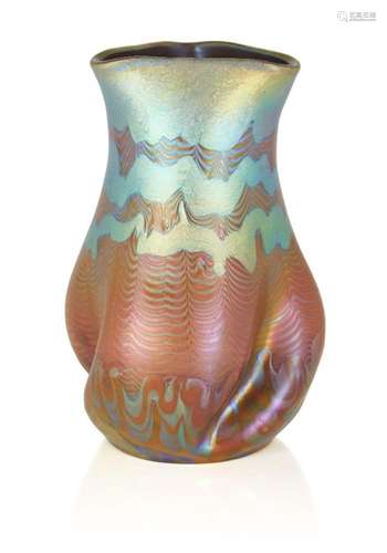 LOETZ (AUSTRIAN), AN IRIDESCENT PHAENOMEN GLASS VASE, C.1902...