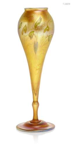 LOUIS COMFORT TIFFANY (1848-1933), A TIFFANY FAVRILE LILY-PA...