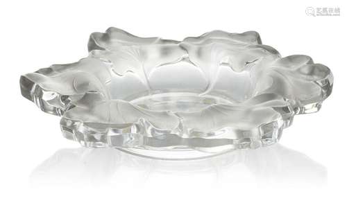 LALIQUE (FRENCH), ‘CAPUCINES’ A CLEAR AND FROSTED GLASS BOWL...