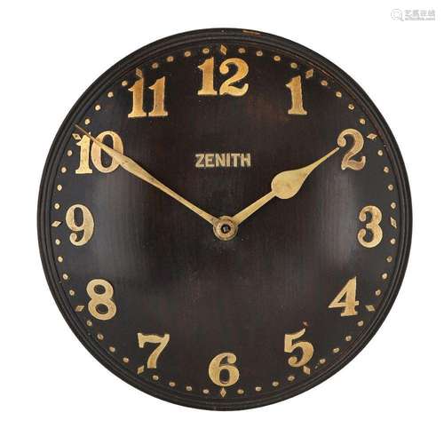 HEAL'S, A STAINED OAK WALL CLOCK, WITH ZENITH 18 DAY MOV...