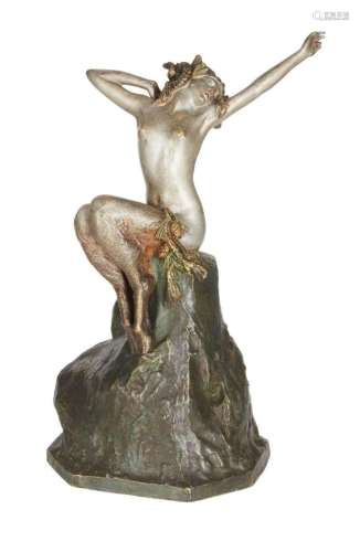 'AWAKENING' A COLD-PAINTED BRONZE FIGURE OF A FEMALE...