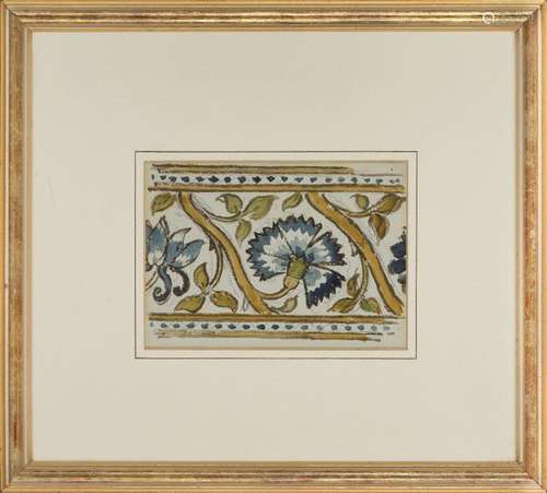 A HAND-PAINTED DESIGN FOR A FOLIATE BORDER IN THE MANNER OF ...