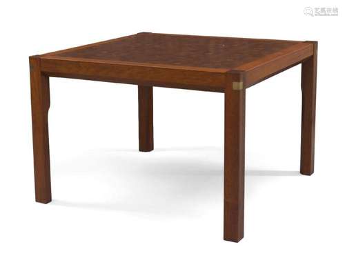 GORM CHRISTENSEN (DANISH), A FRUITWOOD AND WENGE PARQUETRY C...