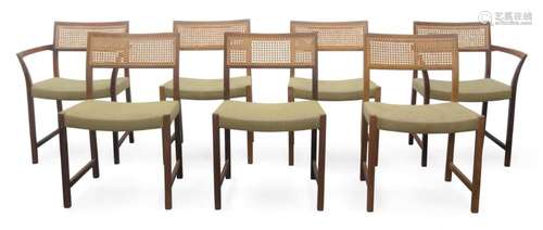 ILLUM WIKKELSØ (DANISH 1919-1999), A SET OF EIGHT ROSEWOOD A...