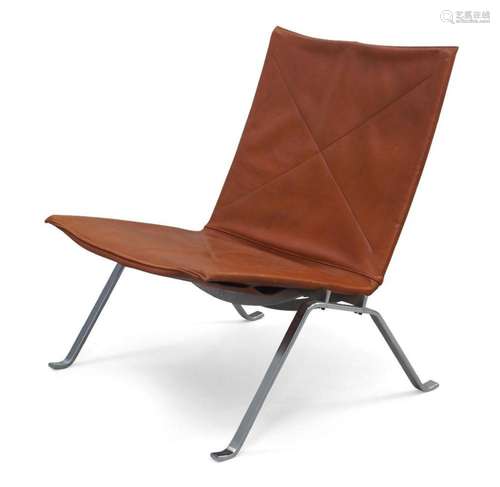 POUL KJAERHOLM (DANISH 1929-1980), A MODEL PK22 LOUNGE CHAIR...