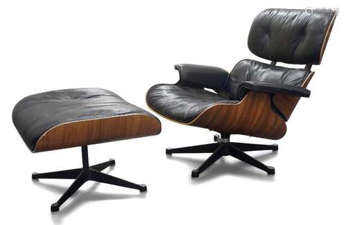 CHARLES AND RAY EAMES (AMERICAN), A '670' LOUNGE CHA...