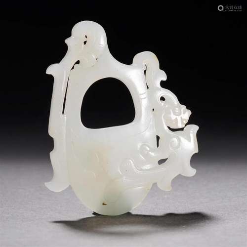 A Chinese Carved White Jade Jewellery She