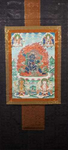 A Tibetan Thangka of Mahakala