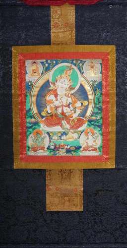 A Tibetan Thangka of Jambhala