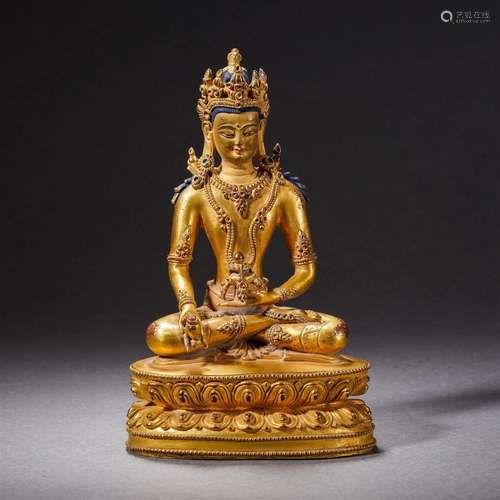 A Bronze-gilt Figure of Medicine Buddha