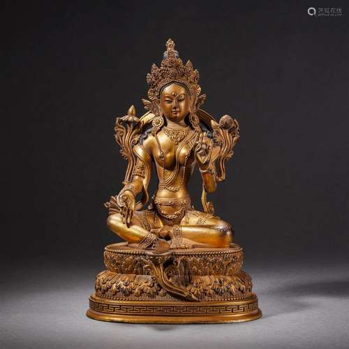 A Bronze-gilt Figure of Green Tara