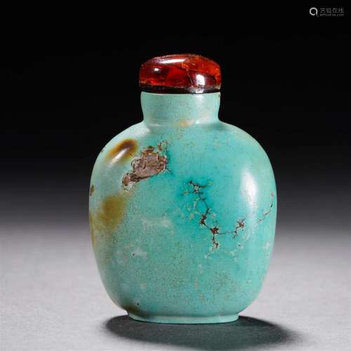 A Chinese Turquoise Snuff Bottle