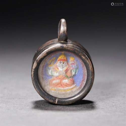 A Tibetan Silver Amulet Box