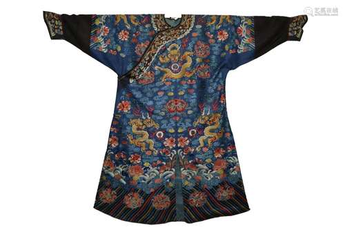 A Chinese Embroidered Dragon Robe