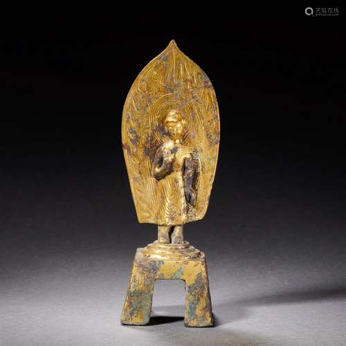 A Bronze-gilt Figure of Shakyamuni