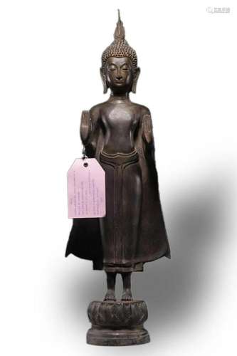 A Bronze Standing Bodhisattva