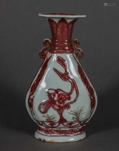 A Chinese Copper Red Vase