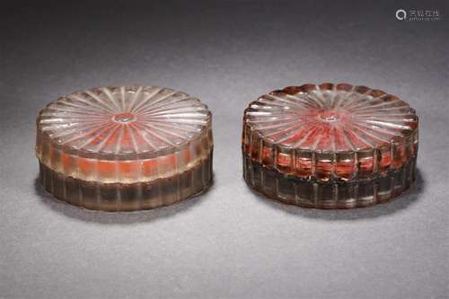 Two Glass Paste Box Republic Period