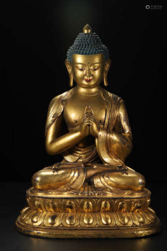 Gilt-Bronze Figure of Mhavairocana