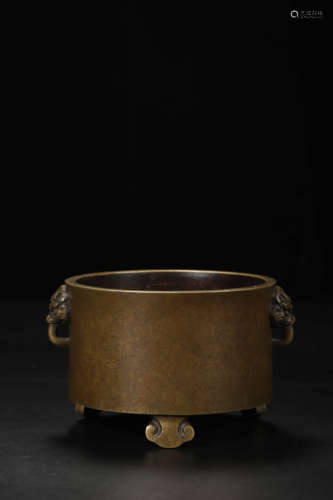 Bronze Double-Eared Tripod Censer