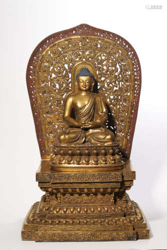 Gilt-Bronze Figure of  Shakyamuni