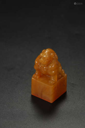 Carved Tianhuang Stone Beast Seal