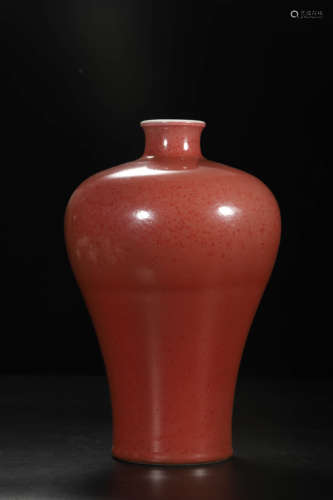 Red Glaze Meiping Vase