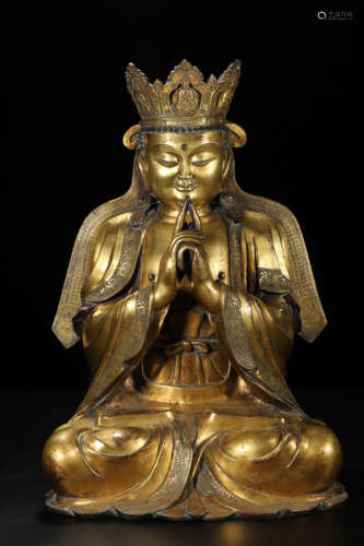 Gilt-Bronze Figure of Mhavairocana