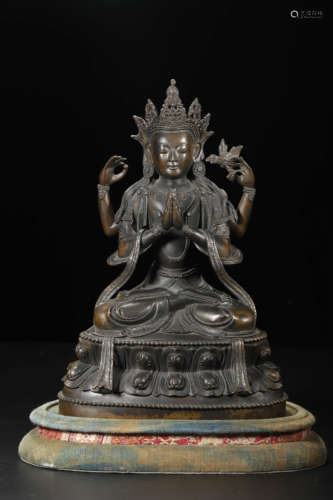 Bronze Figure of Shadakshari Avalokitesvara