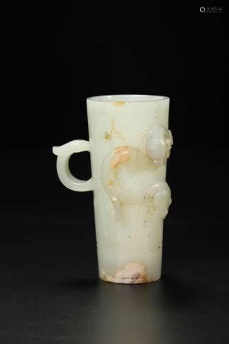 Carved Marble Stone Chilong Cup