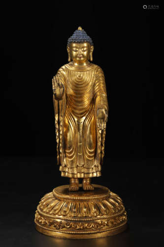 Gilt-Bronze Figure of Maitreya