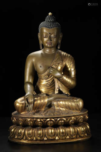 Gilt-Bronze Figure of Shakyamuni