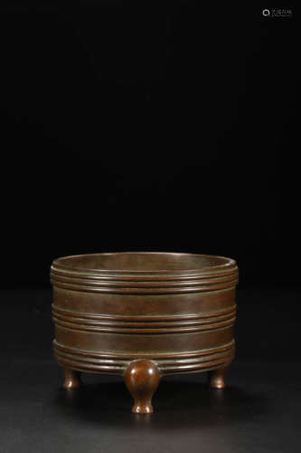 Bronze String Tripod Censer