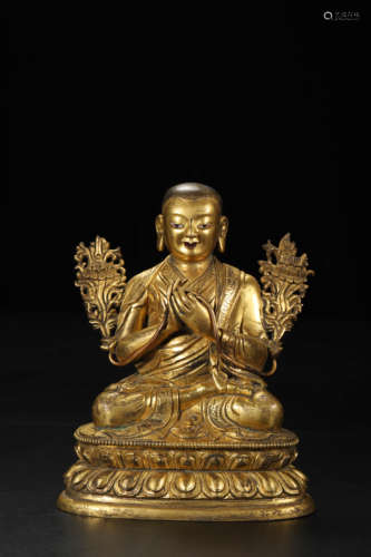 Gilt-Bronze Figure of Tsong-Kha-Pa