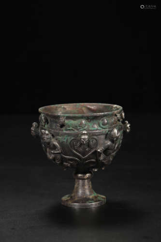 Silver Figural Stem Cup