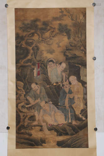 Chinese Arhat Painting Scroll, Anonymous