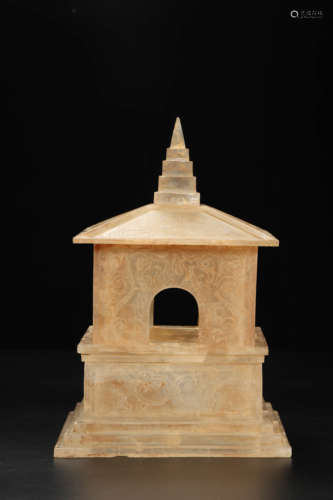 Carved Glass Stupa